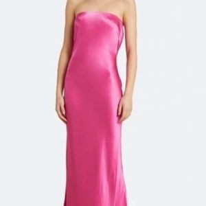 Bec + Bridge Moon Dance Strapless Dress: Hot Pink
